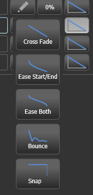 Effect Editor key frame shape changing curves for individual key frame steps