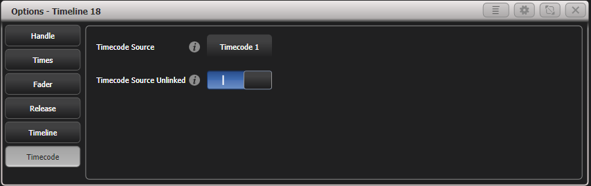 Timeline Options: Timecode