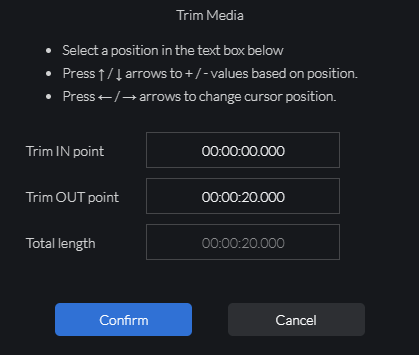 Encode Options Trim