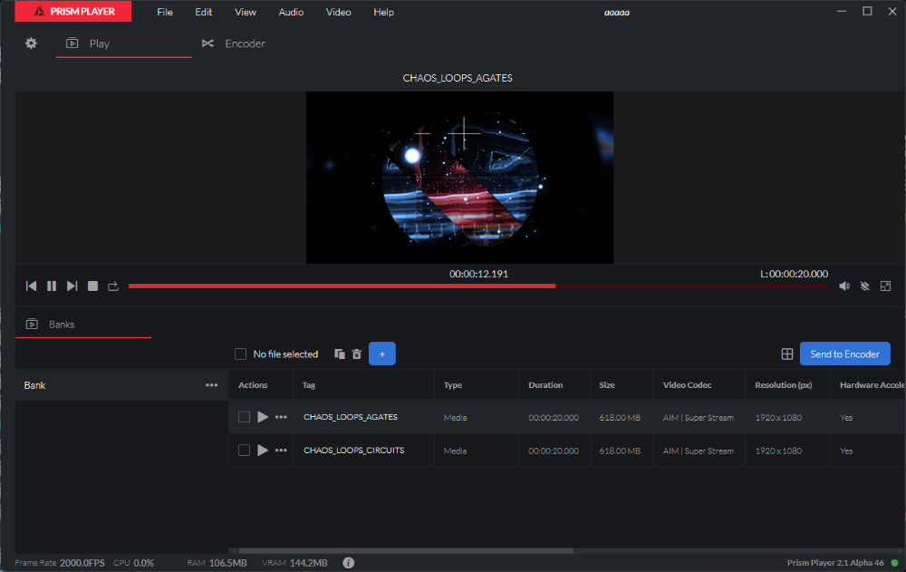 Prism Player UI