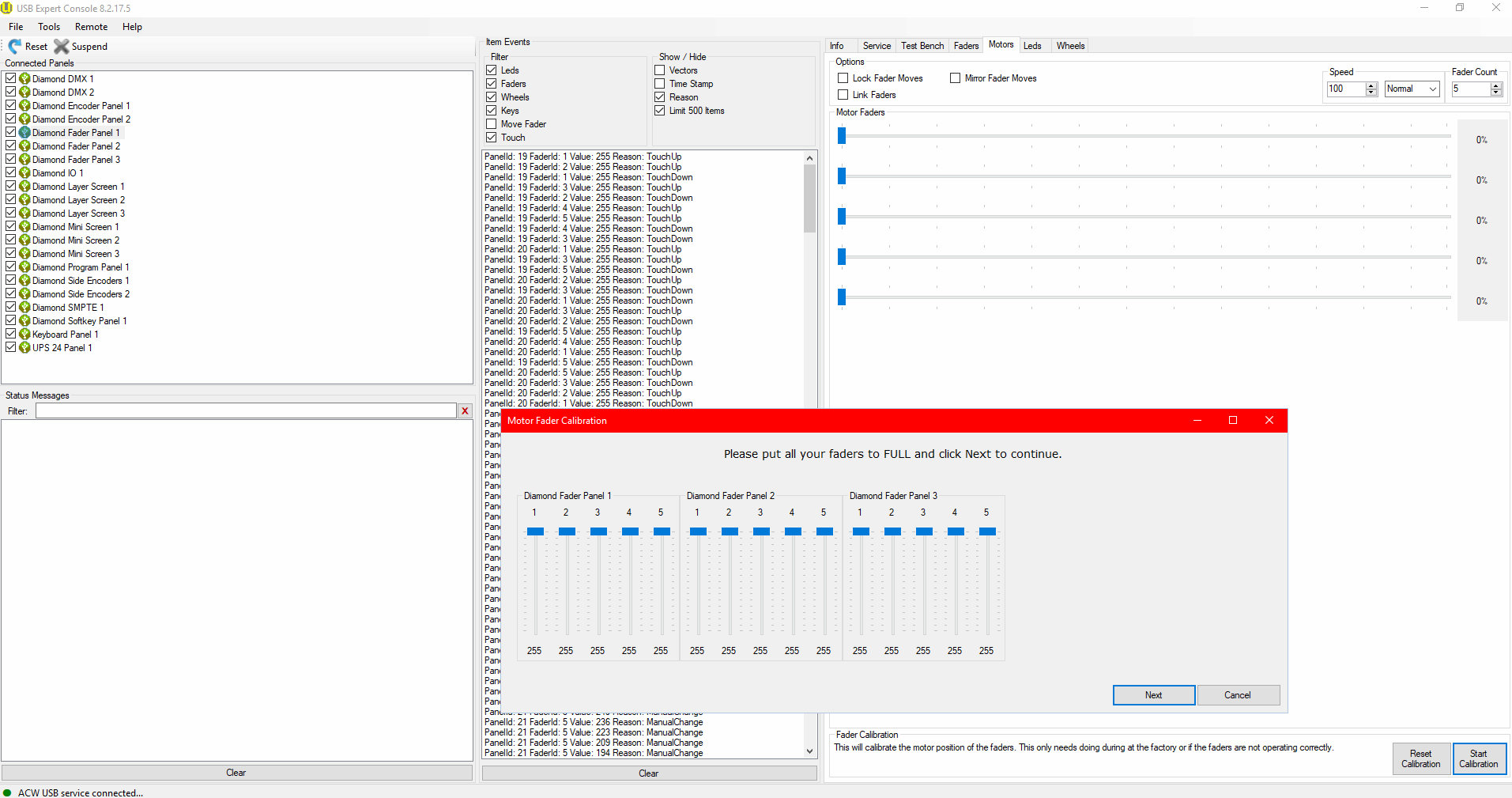USB Expert Motor Test