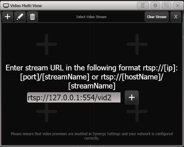 Video Multi View Window adding a stream