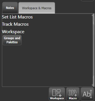 Workspace &amp; Macros